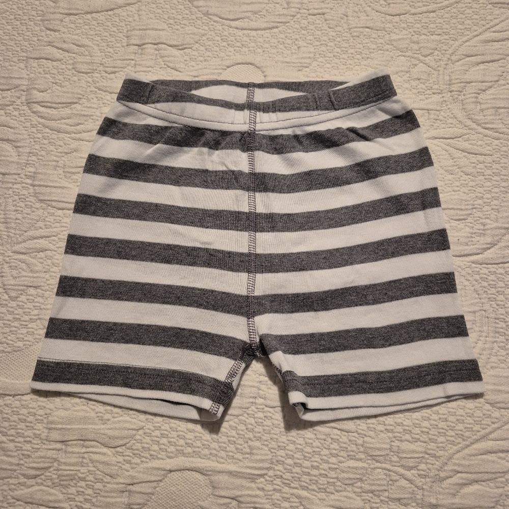 Hanna Andersson boys size 110 or 5 gray & white pajama shorts VGUC